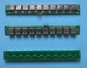 營山USB一拖十母座測試板
